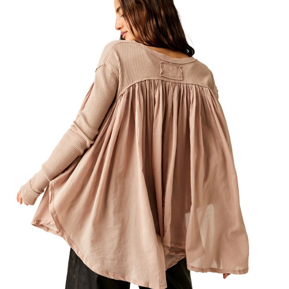 Free People Pink Tunic Top - Picture 3 of 6